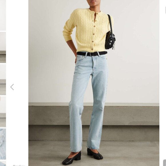 AGOLDE V-Waist Kelly Jeans in Replica Light Wash Denim Size 25 - Picture 1 of 7